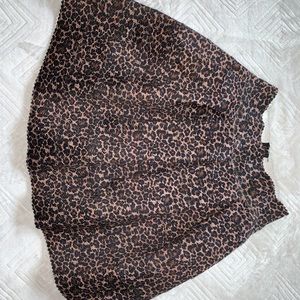 high quality pleated cheetah skirt